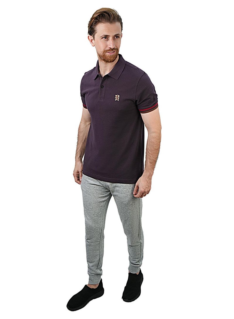 GIORDANO Men's Performance Polo: Classic Piqué, Tipped Collar, Embroidered Detail - Image 2